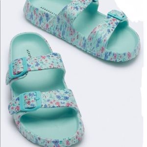Aeropostale Floral Double Strap Slide Sandal